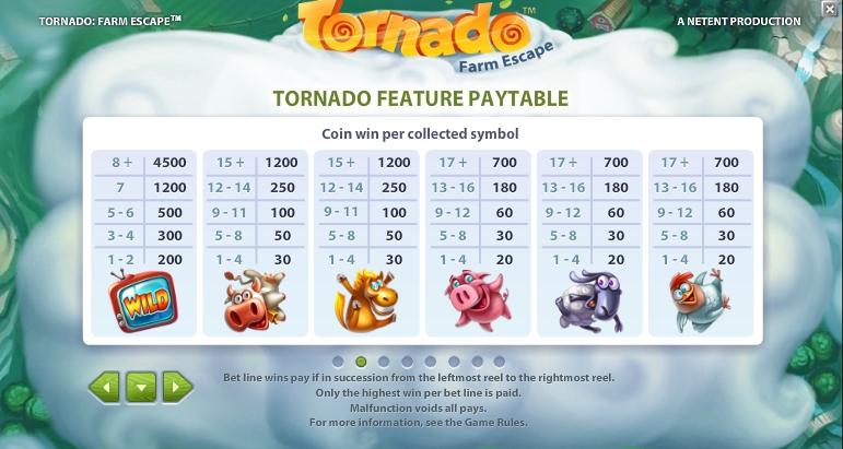 Игровой автомат Tornado специальные символы